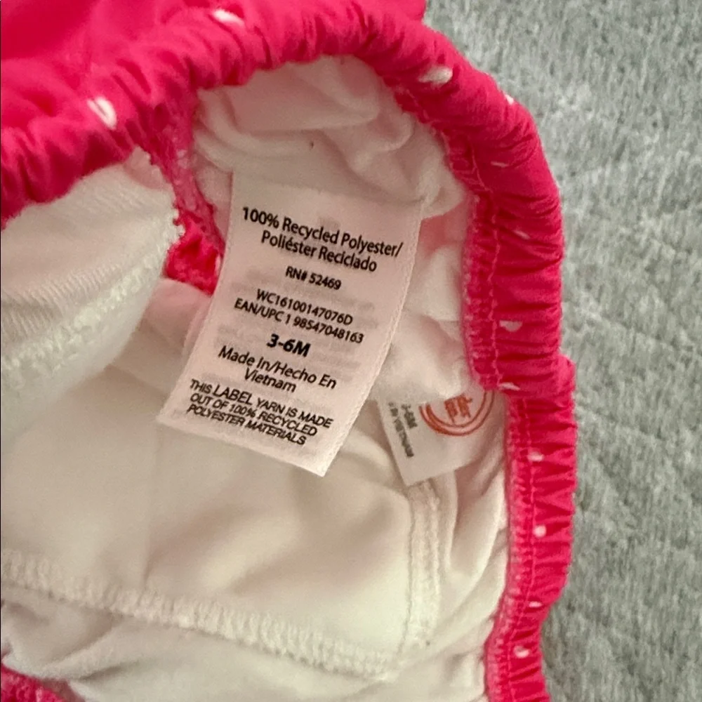 Wonder Nation Pink and White Polka Dot Diaper Cover